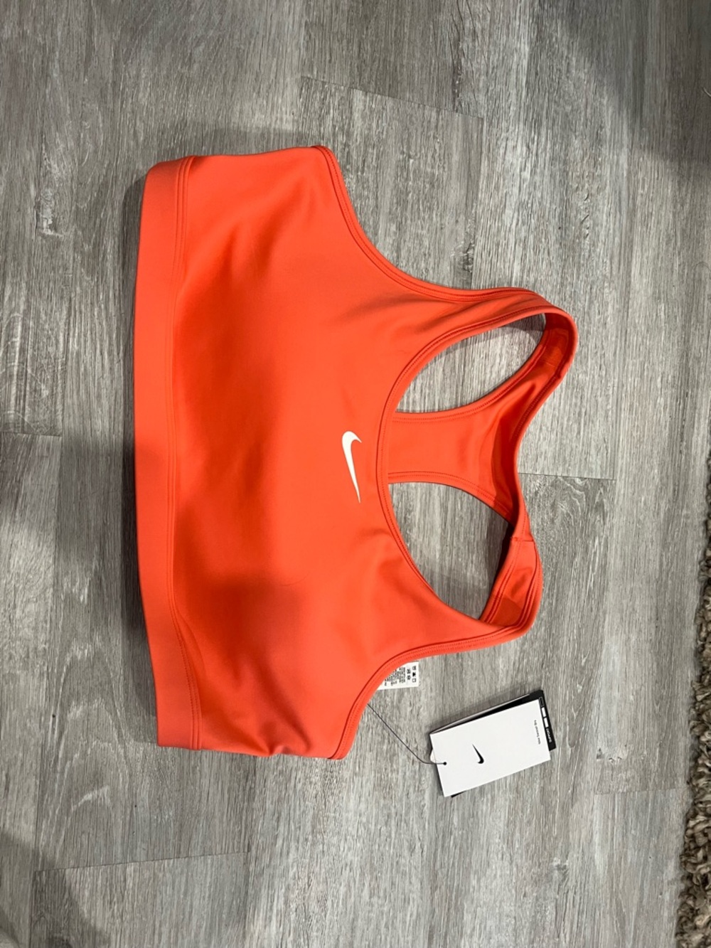 Nike Women's Orange Racerback Medium-Impact Sports Bra